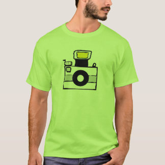 T-shirt do logotipo da câmera