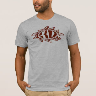 t-shirt do logotipo da chama 3d