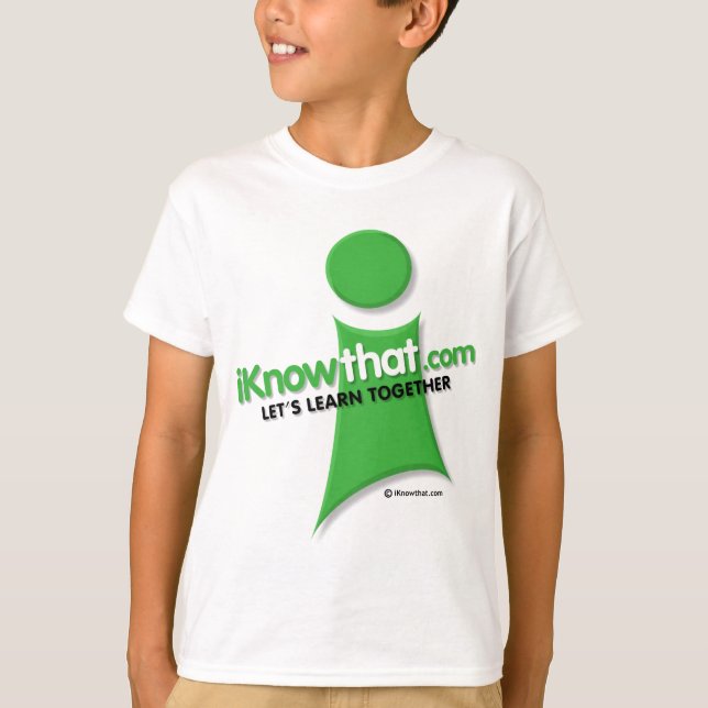 t-shirt do logotipo de iKnowthat.com (Frente)