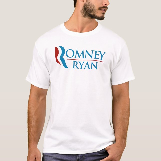 T-shirt do logotipo de Romney Ryan "R" (Frente)