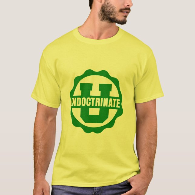 T-shirt do logotipo do amarelo "doutrine U" (Frente)