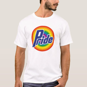 T-shirt do logotipo do arco-íris do orgulho gay