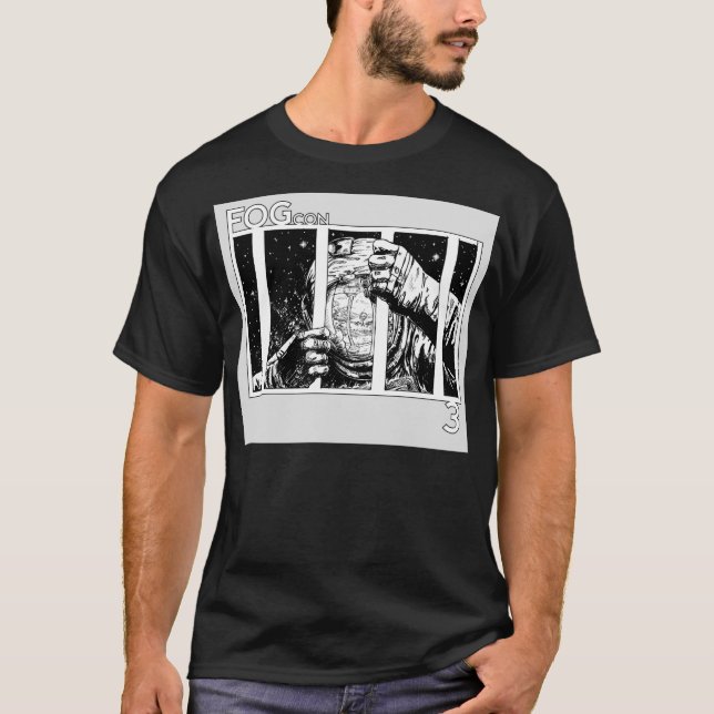 T-shirt do logotipo do astronauta de FOGcon (Frente)