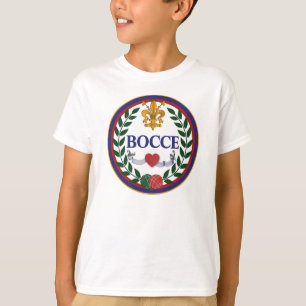 T-shirt do logotipo do Bocce do menino