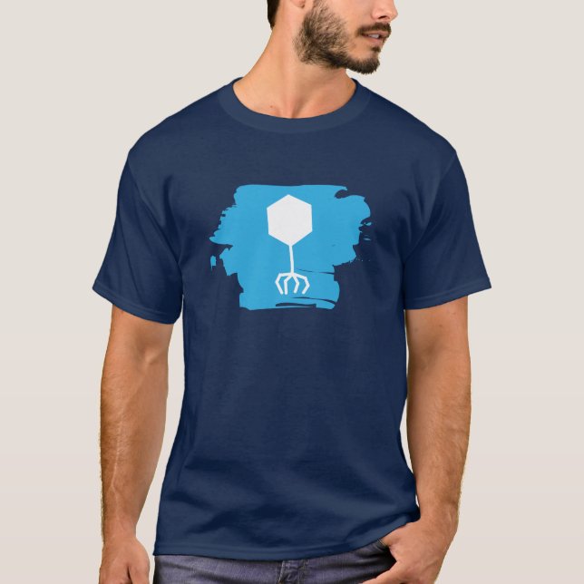 T-shirt do logotipo do fago (azul) (Frente)