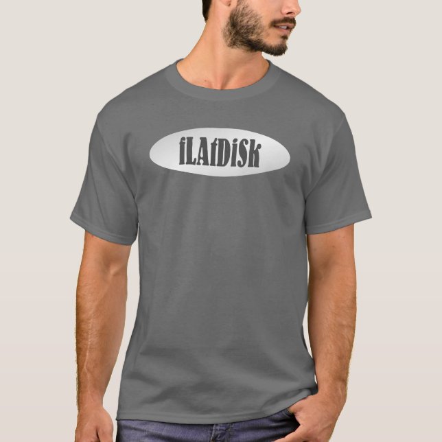 t-shirt do logotipo do fLAtDiSk (Frente)