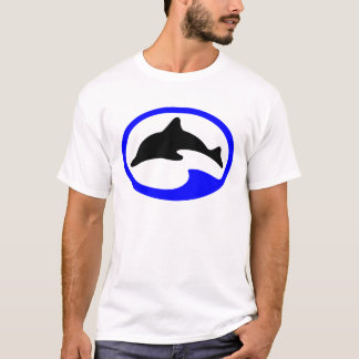 T-shirt do logotipo do golfinho do mergulhador