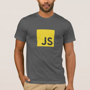 T-shirt do logotipo do Javascript (cinza escuro)