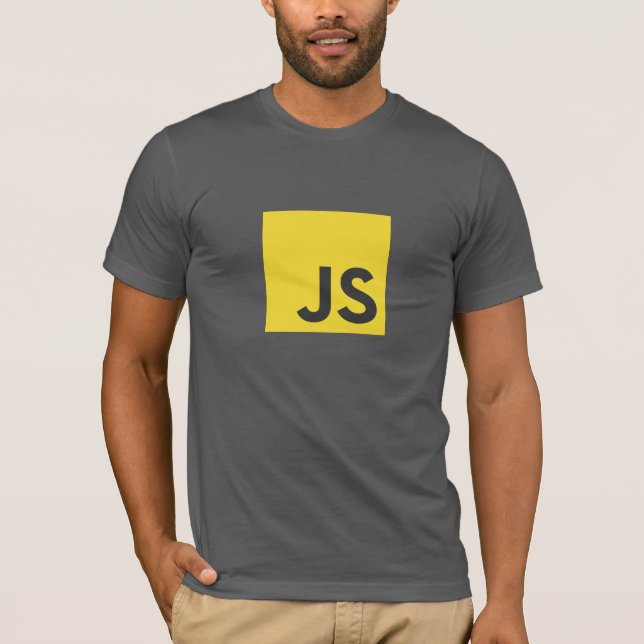 T-shirt do logotipo do Javascript (cinza escuro) (Frente)