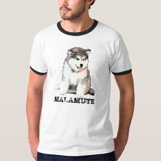 T-shirt do Malamute do Alasca (Frente)