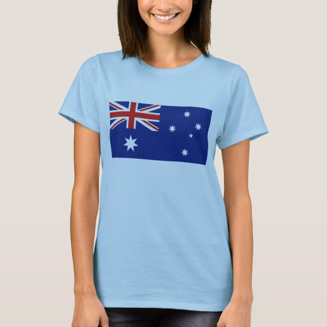 T-shirt do mapa da bandeira x de Austrália (Frente)