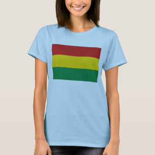 T-shirt do mapa da bandeira x de Bolívia