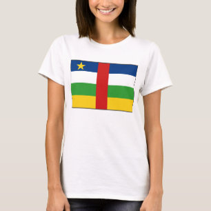 T-shirt do mapa da bandeira x de Centrafrique