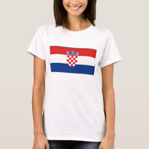 T-shirt do mapa da bandeira x de Croatia