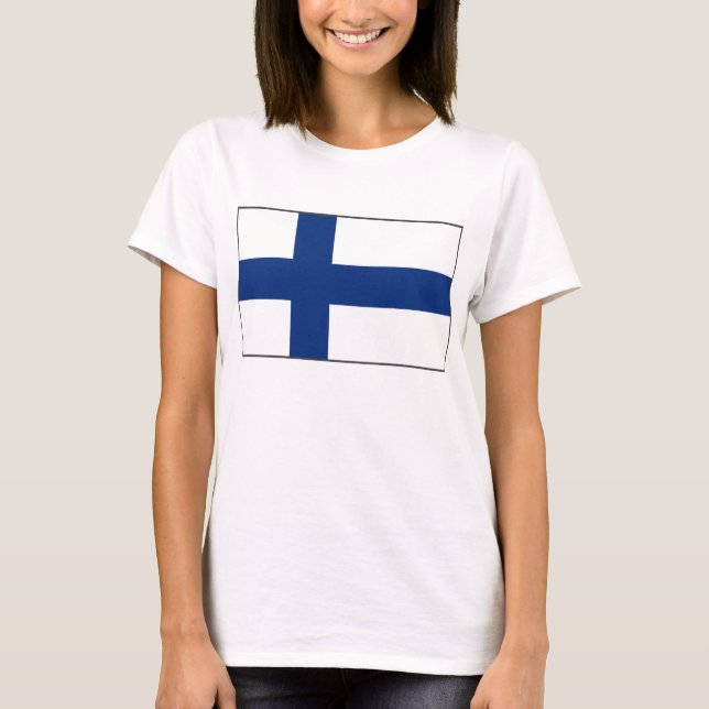T-shirt do mapa da bandeira x de Finlandia (Frente)