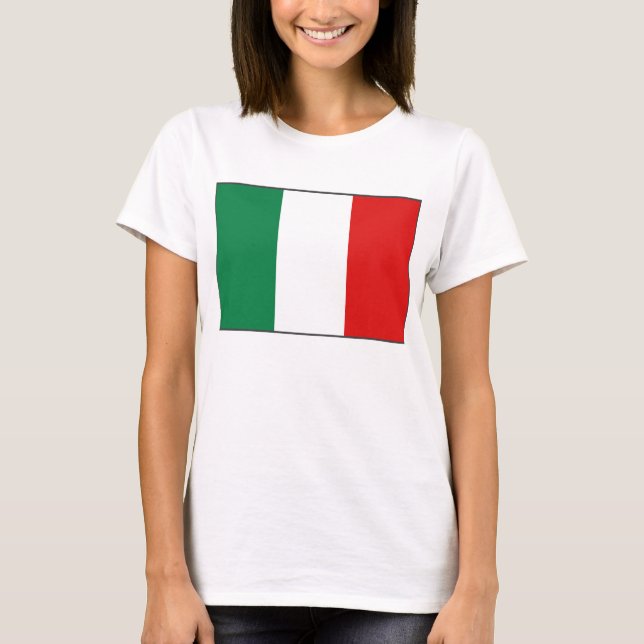 T-shirt do mapa da bandeira x de Italia (Frente)