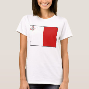 T-shirt do mapa da bandeira x de Malta