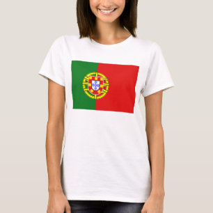 T-shirt do mapa da bandeira x de Portugal