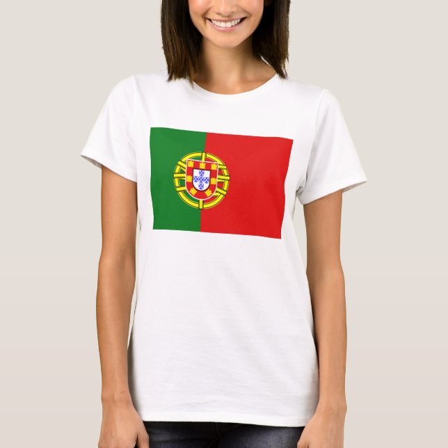 T-shirt do mapa da bandeira x de Portugal (Frente)