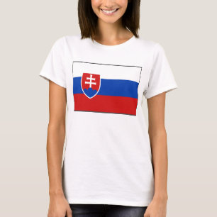 T-shirt do mapa da bandeira x de Slovakia