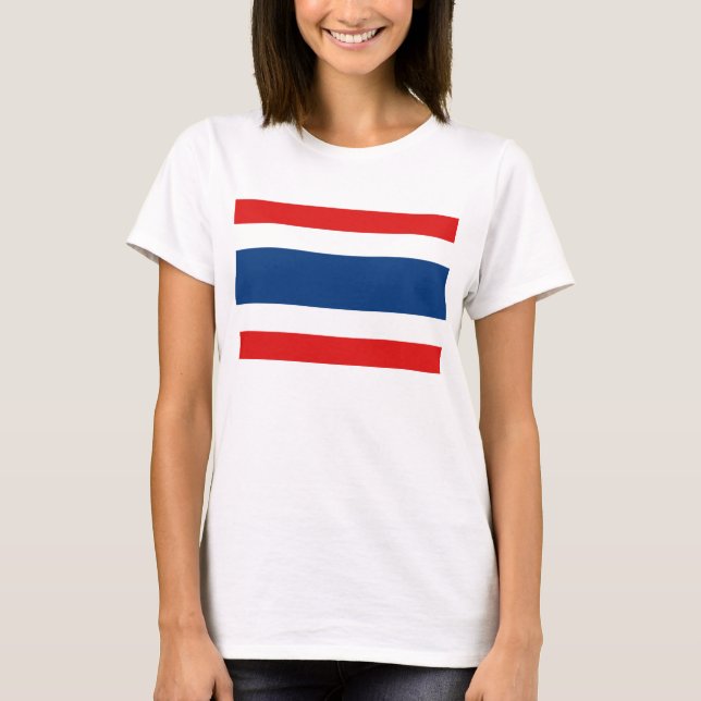 T-shirt do mapa da bandeira x de Tailândia (Frente)