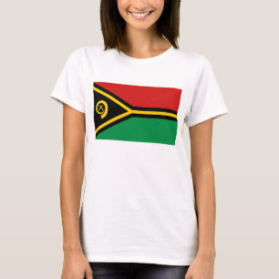 T-shirt do mapa da bandeira x de Vanuatu