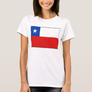 T-shirt do mapa da bandeira x do Chile