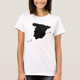 T-shirt do mapa da espanha