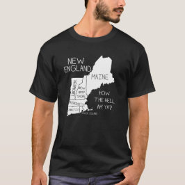T-shirt do mapa da geografia do divertimento de