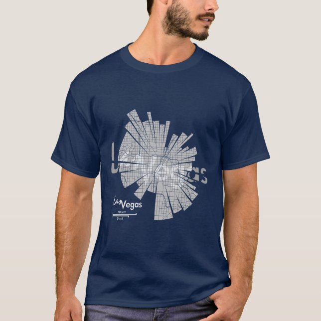 T-shirt do mapa de Las Vegas (Frente)
