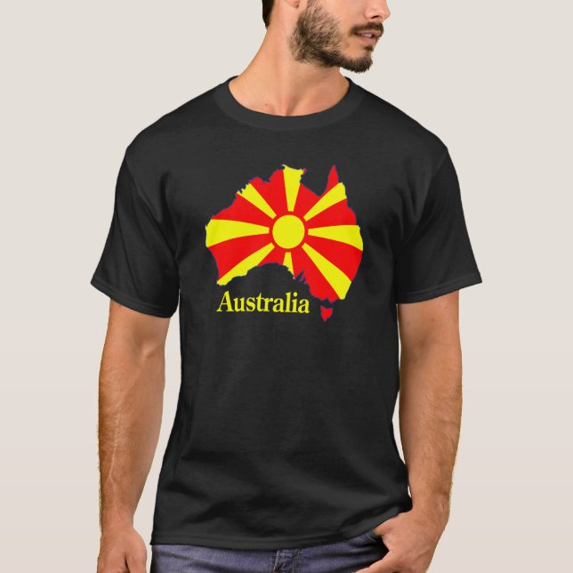 T-shirt do mapa de Macedónia Austrália (Frente)
