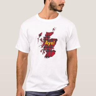 t-shirt do mapa de Scotland do Tartan do indyref#