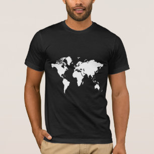 t-shirt do mapa do mundo