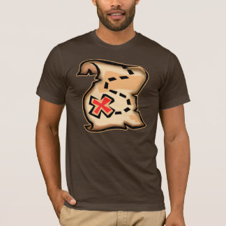 T-shirt do mapa do tesouro do pirata