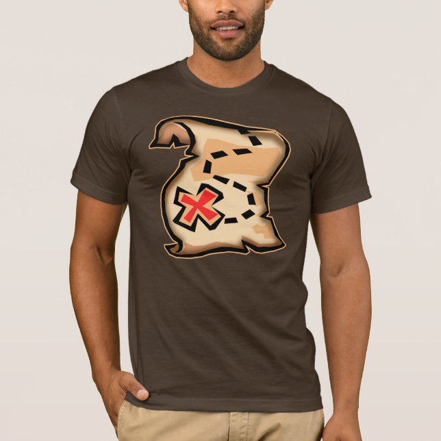 T-shirt do mapa do tesouro do pirata (Frente)