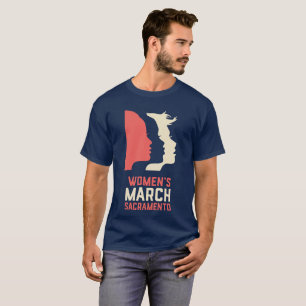 T-shirt do marinho dos homens do março Sacramento
