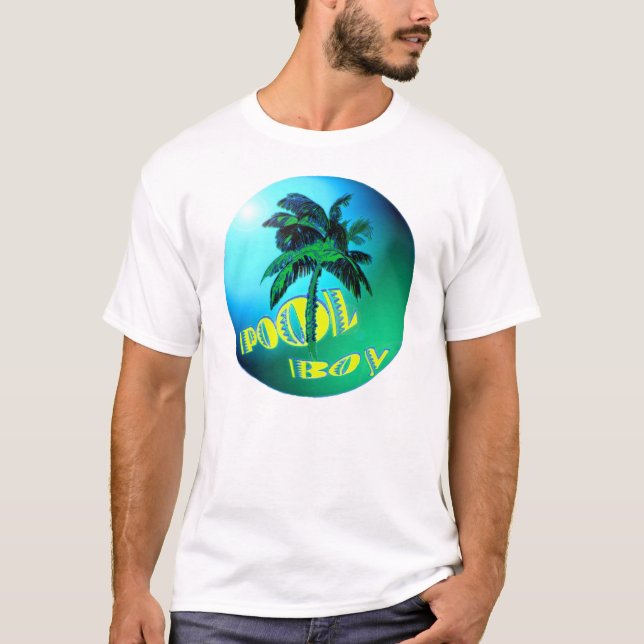 T-shirt do menino da piscina (Frente)