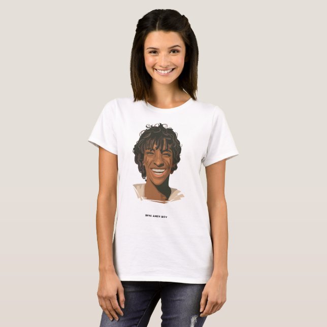T-shirt do menino de Beni Amer para mulheres (Frente Completa)