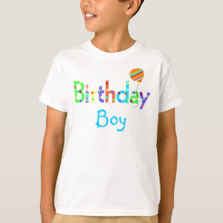 T-shirt do menino do aniversário