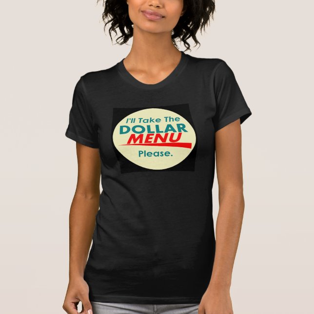 T-shirt do MENU do DÓLAR (Frente)