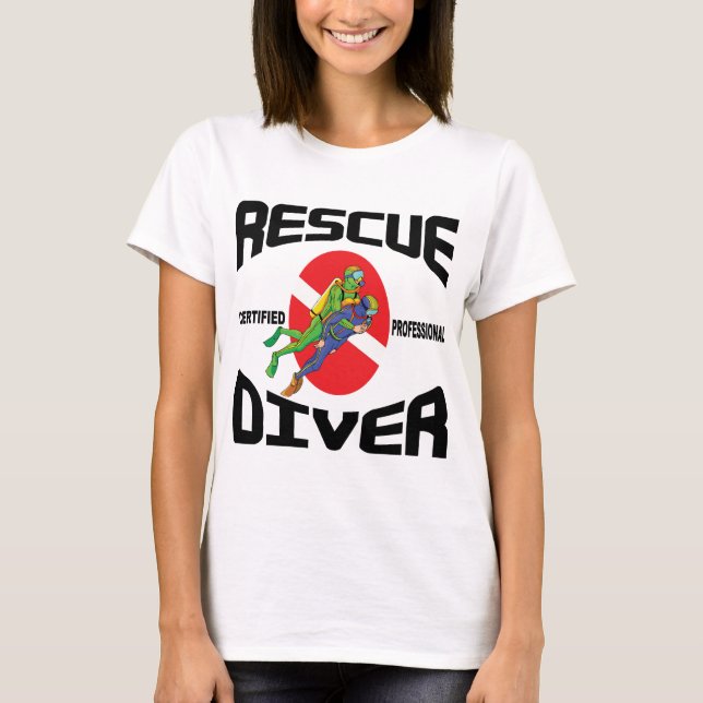 T-shirt do mergulhador do salvamento (Frente)