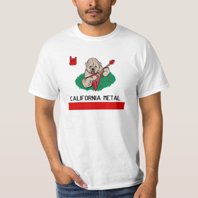 T-SHIRT DO METAL DE CALIFÓRNIA (Frente)