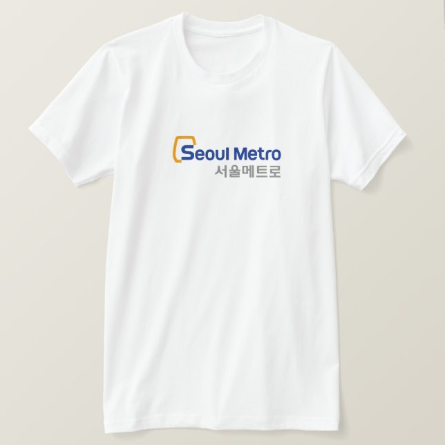 T-shirt do metro do metro de Seoul Coreia (Frente do Design)