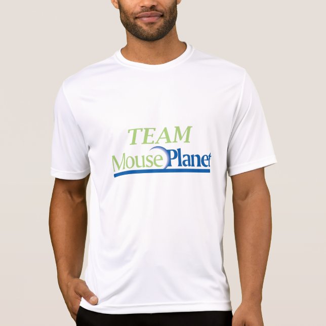 T-shirt do microfiber dos homens de MousePlanet da (Frente)