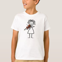 T-shirt do miúdo do violino