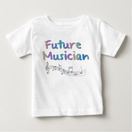 T-shirt Do miúdo futuro das notas musicais do músico do