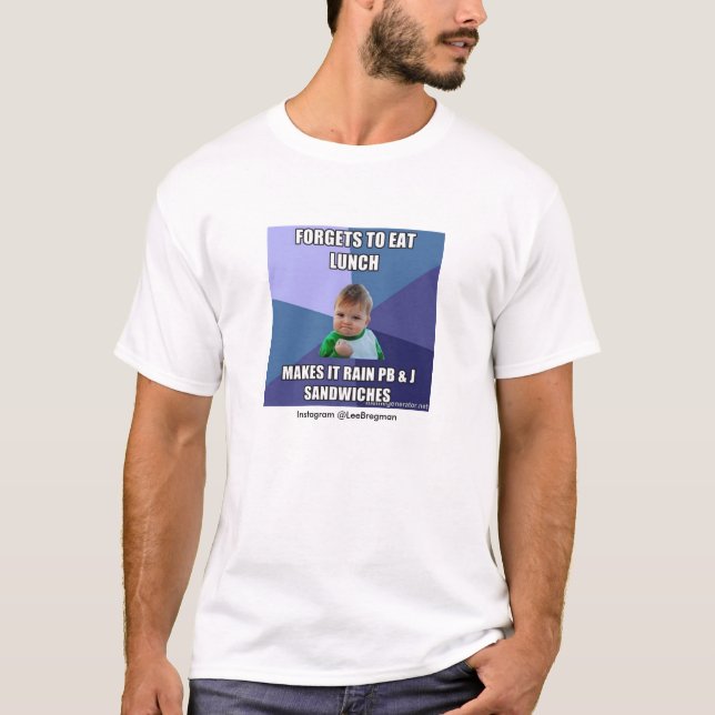 T-shirt do miúdo PB&J Meme do sucesso (Frente)