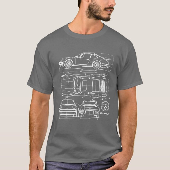 T-shirt do modelo de 911 Turbo (Frente)