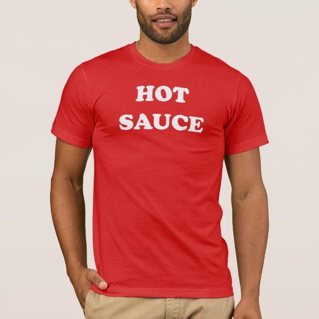 T-shirt do molho picante dos homens (Frente)
