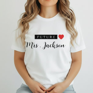 T-Shirt do Monograma de Casamento da Sra.